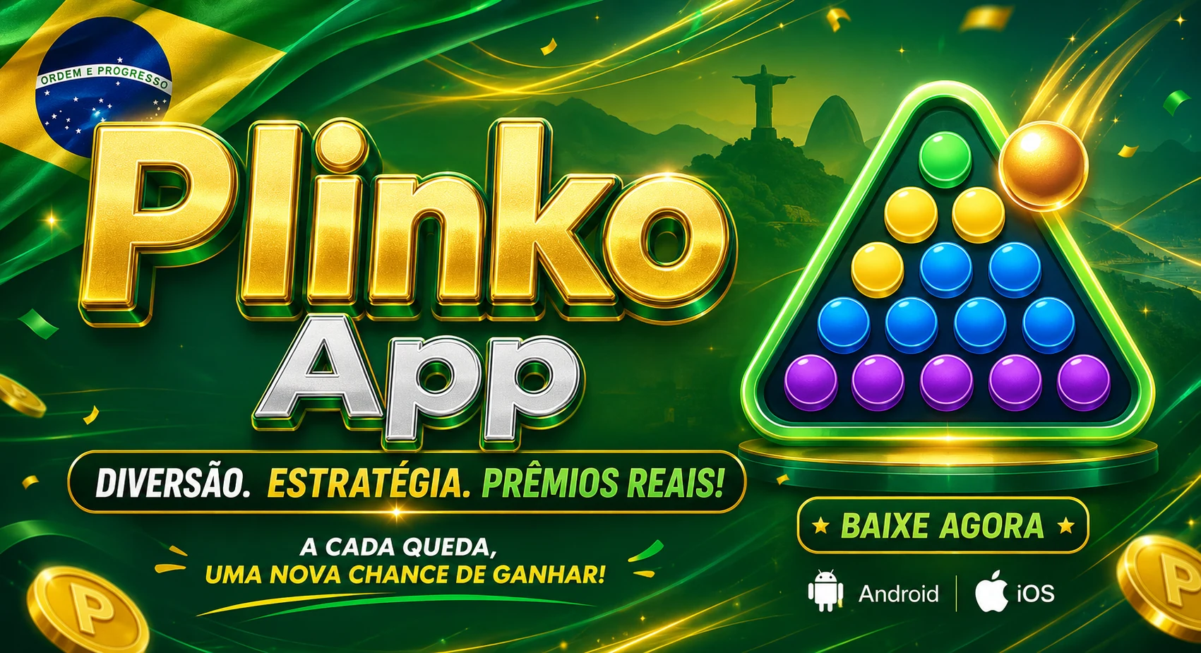 Banner de Plinko app para Android e iOS