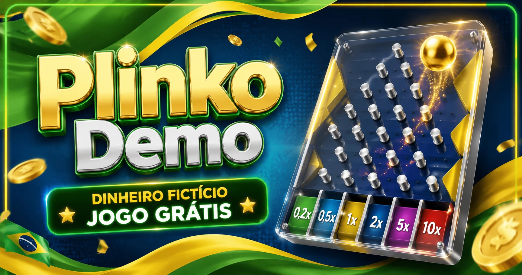 Banner de Plinko demo com jogo grátis e dinheiro fictício
